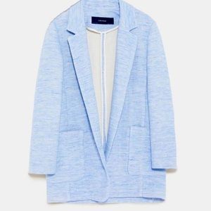 Oversize Light Blue L Textured Weave Ref 2793/812 Blazer